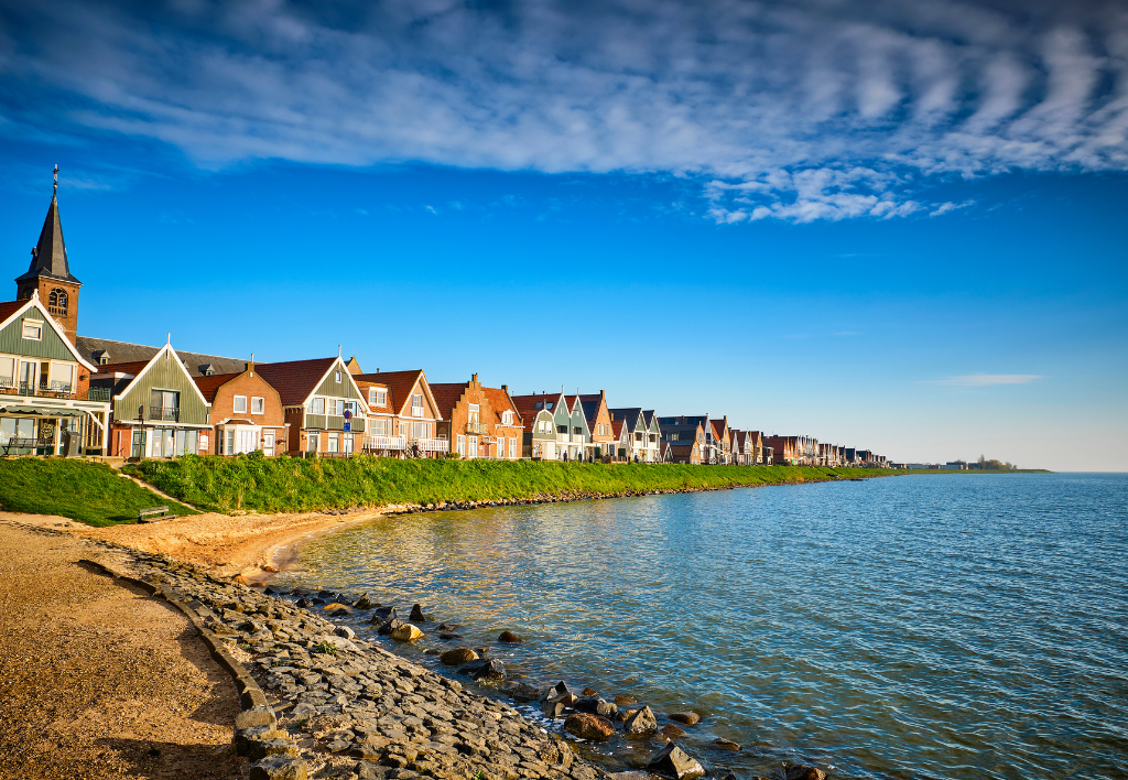 Houses by the water in Volendam