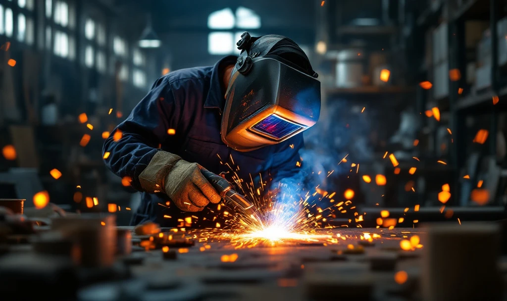 Sudor MIG MAG în atelier olandez, cu scântei strălucitoare și bancnote euro aranjate în grămezi comparative, marcate cu steagurile Olandei, Germaniei, Franței și României.