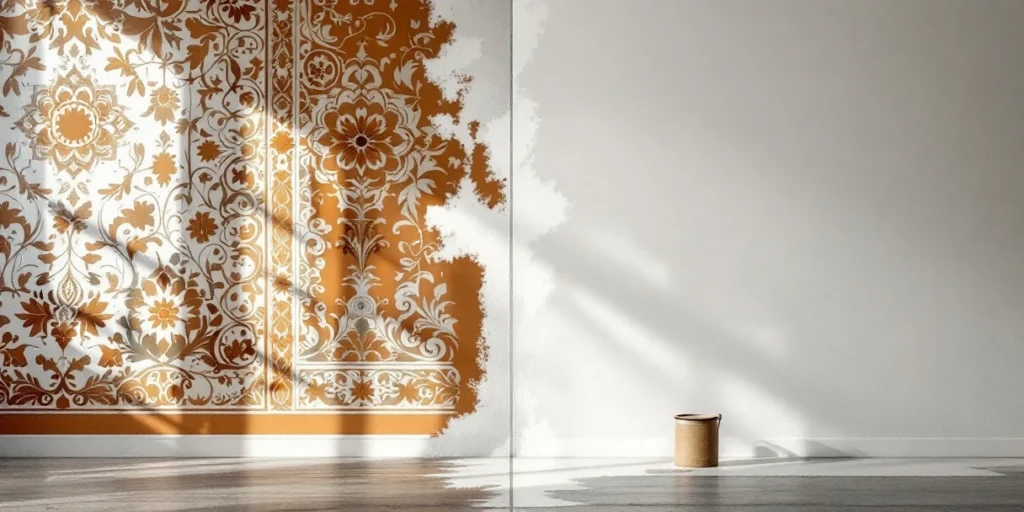 Tehnică pictură tradițională românească cu motive florale versus stil minimalist olandez modern, unind meșteșugul cu precizia