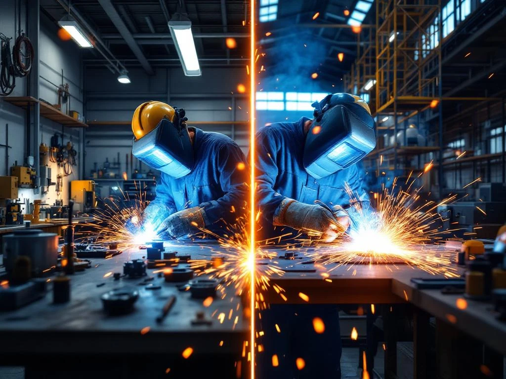 Sudura în atelier vs șantier: mediu controlat interior cu echipamente organizate față de construcții exterioare cu schelă